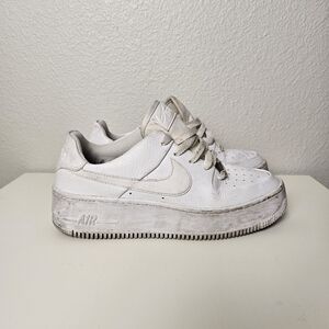 white nike air force 1's
